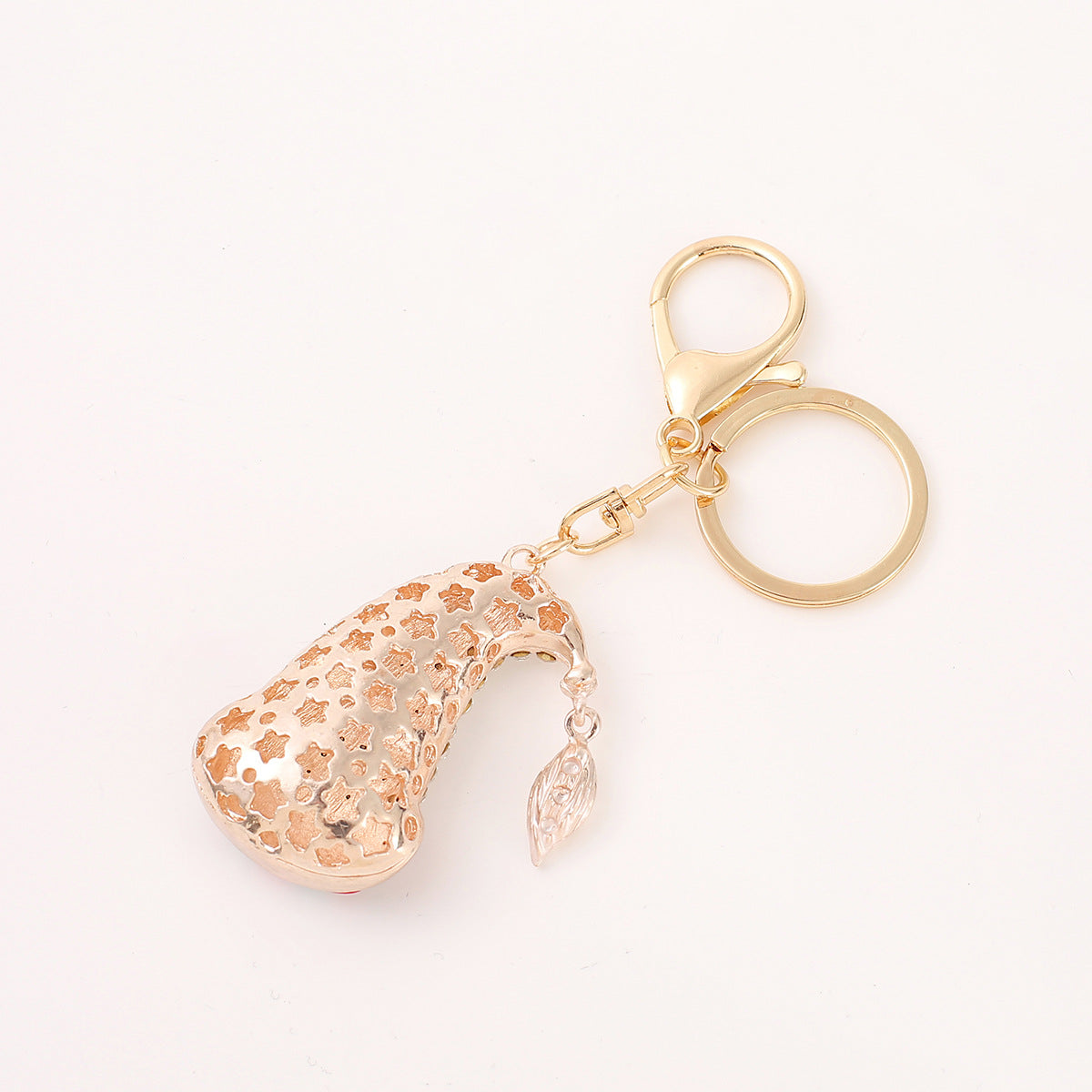 Wholesale Alloy Diamond Christmas Hat Keychain